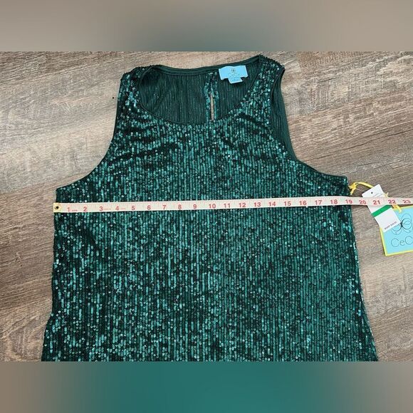 Cece Sequin Keyhole Back Tank-Size Large - Picture 9 of 10